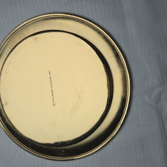 HALLMARK ,TREASURED MOMENTS Engraved Gold Decorative PLATE. - Picture 2 of 4